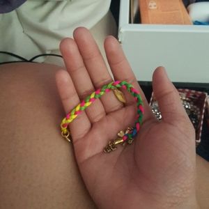 Rainbow bracelet w charms